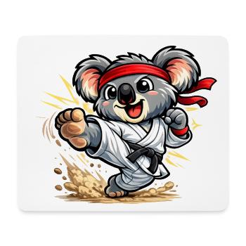 Süßer Koala macht Karate - Mousepad (Querformat) - Weiß - Vorne
