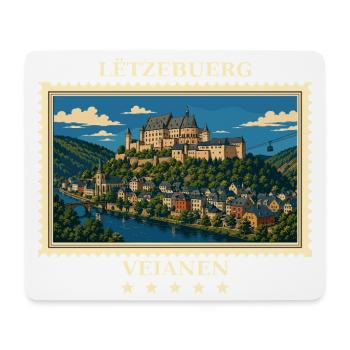 Luxemburg Vianden Vintage Reisemarke - Mousepad (Querformat) - Weiß - Vorne
