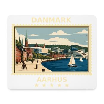 Dänemark Aarhus Vintage Reisemarke - Mousepad (Querformat) - Weiß - Vorne