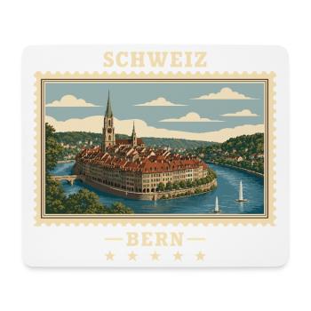 Schweiz Bern Vintage Reisemarke - Mousepad (Querformat) - Weiß - Vorne