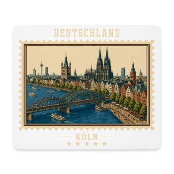 Deutschland Köln Vintage Reisemarke - Mousepad (Querformat) - Weiß - Vorne
