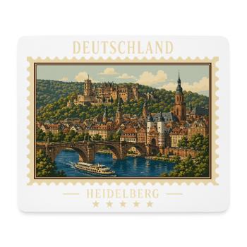 Deutschland Heidelberg Vintage Reisemarke - Mousepad (Querformat) - Weiß - Vorne