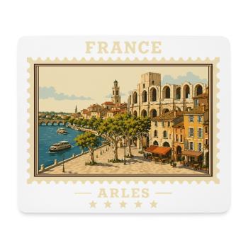 Frankreich Arles Vintage Reisemarke - Mousepad (Querformat) - Weiß - Vorne