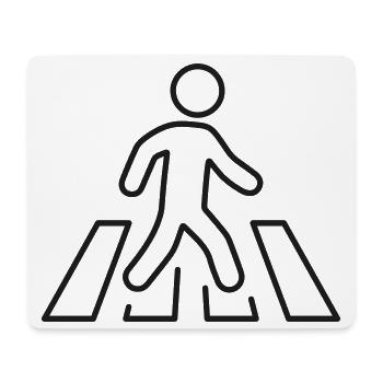 Fußgängerüberquerungslinie-Symbol - Mousepad (Querformat) - Weiß - Vorne