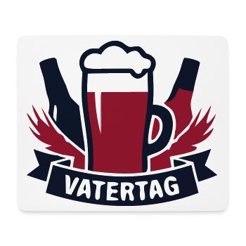 Vatertag Bier Banner Logo - Mousepad (Querformat) - Weiß - Vorne