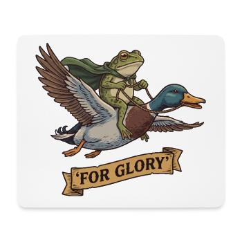 For Glory Frosch Reitet Ente Lustig Vogel Motiv - Mousepad (Querformat) - Weiß - Vorne