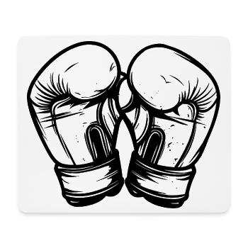 Kickboxing Handschuhe Skizze - Mousepad (Querformat) - Weiß - Vorne