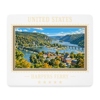 Vereinigte Staaten Harpers Ferry Vintage Marke - Mousepad (Querformat) - Weiß - Vorne