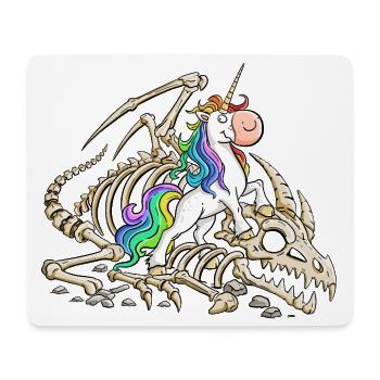 Einhorn Drache Drachenskelett Fabelwesen Fantasy - Mousepad (Querformat) - Weiß - Vorne