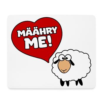 Määhry me! Heiratsantrag vom Schaf - Mousepad (Querformat) - Weiß - Vorne