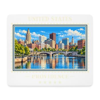 Vereinigte Staaten Providence Vintage Reisemarke - Mousepad (Querformat) - Weiß - Vorne