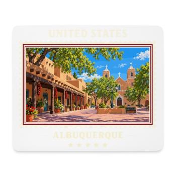 Vereinigte Staaten Albuquerque Vintage Reisemarke - Mousepad (Querformat) - Weiß - Vorne
