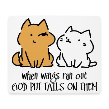 Gott hat ihnen Schwänze angezogen - Mousepad (Querformat) - Weiß - Vorne