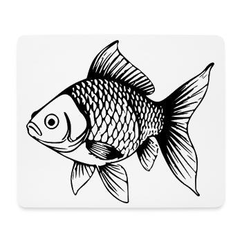 Süßer Goldfisch Comic Haustier Aquarium Geschenk  - Mousepad (Querformat) - Weiß - Vorne