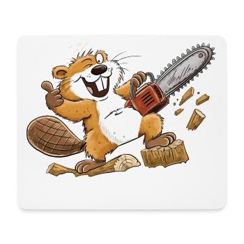 Neun Gänse, neun Stimmungen: lustig, wild, verrück - Mousepad (Querformat) - Weiß - Vorne
