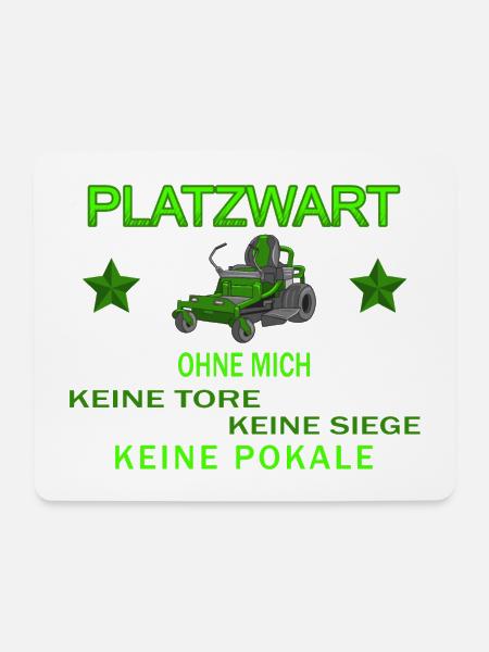 Platzwart Fussballplatz Tennisplatz - Mousepad (Querformat) - Weiß