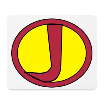 Super, Superheld, Superheldin, Hero, J - Mouse Pad (horizontal) - white - Front