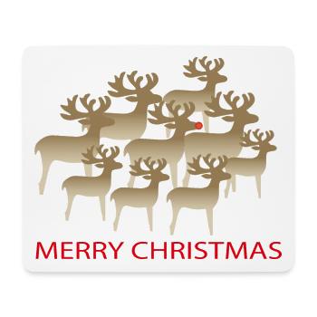 Christmas Reindeer - Mouse Pad (horizontal) - white - Front