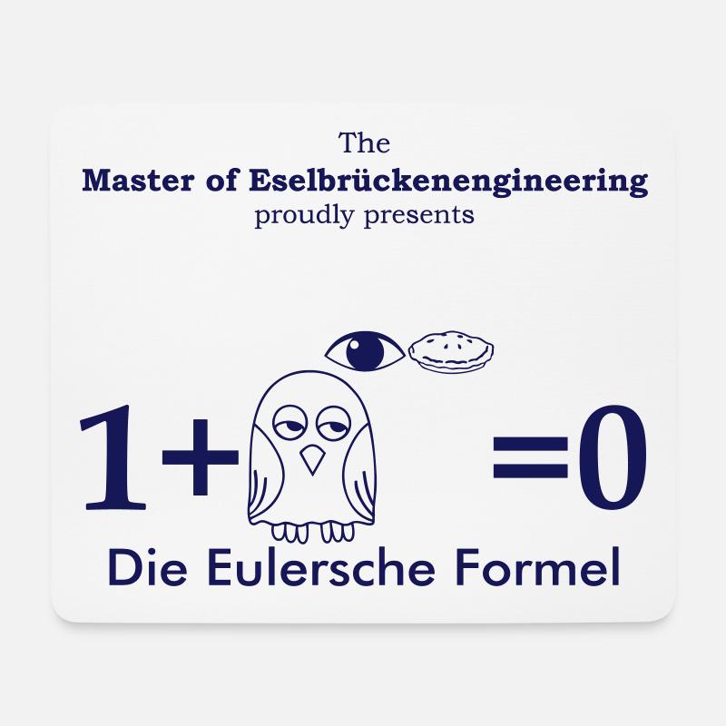 Eulersche Formel Eule Pi Eye - Mousepad (Querformat) - Weiß