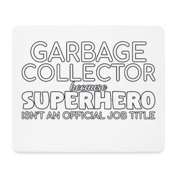 Garbage collector Superhero - Mouse Pad (horizontal) - white - Front