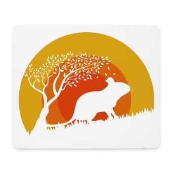 Degu Sunset | Gift for Deguhalter | DEGUS - Mouse Pad (horizontal) - white - Front