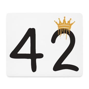42 - Mousepad (Querformat) - Weiß - Vorne