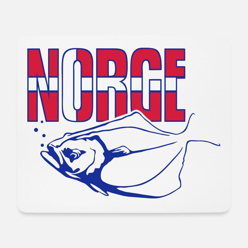 Norge - Mousepad (Querformat) - Weiß
