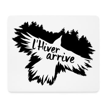 L' hiver arrive - Tapis de souris (format paysage) - blanc - Devant