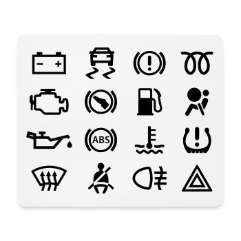 Car indicator lights - Mouse Pad (horizontal) - white - Front