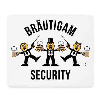 Bräutigam Security (JGA / Karikatur / Tanz / 3C B) - Mousepad (Querformat) - Weiß - Vorne