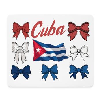 Kuba Stolz & Heimat - Cuba Flagge Design - Mousepad (Querformat) - Weiß - Vorne