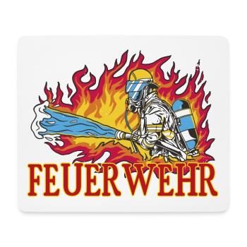 Feuerwehr - Mousepad (Querformat) - Weiß - Vorne