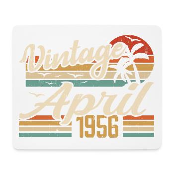 Avril 1956 Anniversaire Idée Cadeau Vintage 1956 - Tapis de souris (format paysage) - blanc - Devant