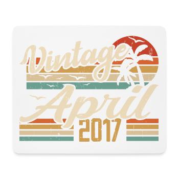 April 2017 Birthday Vintage Gift Idea 2017 - Mouse Pad (horizontal) - white - Front