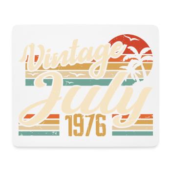 Juillet 1976 Cadeau, 48e Anniversaire Juillet 1976 - Tapis de souris (format paysage) - blanc - Devant