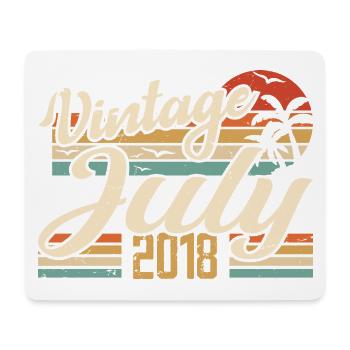 July 2018 Gift, 6th Birthday July 2018 - Mouse Pad (horizontal) - white - Front