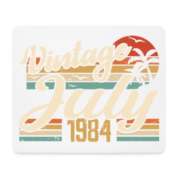 Juillet 1984 Cadeau, 40e Anniversaire Juillet 1984 - Tapis de souris (format paysage) - blanc - Devant