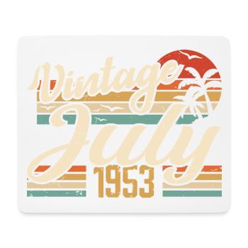 Juillet 1953 Cadeau, 71e Anniversaire Juillet 1953 - Tapis de souris (format paysage) - blanc - Devant