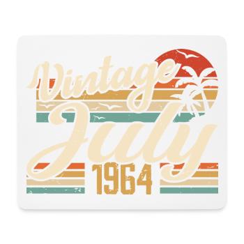 Juillet 1964 Cadeau, 60e Anniversaire Juillet 1964 - Tapis de souris (format paysage) - blanc - Devant
