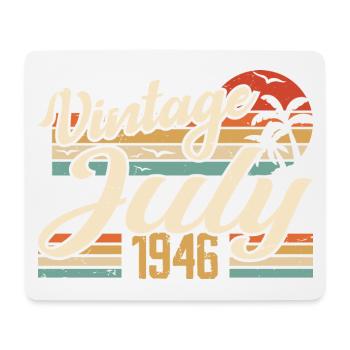 Juillet 1946 Cadeau, 78e Anniversaire Juillet 1946 - Tapis de souris (format paysage) - blanc - Devant