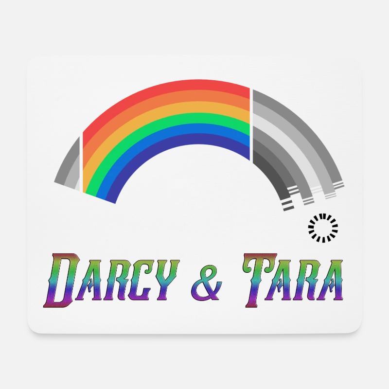 Heartstopper Regenbogen Darcy und Tara LBGTQIA+ - Mousepad (Querformat) - Weiß