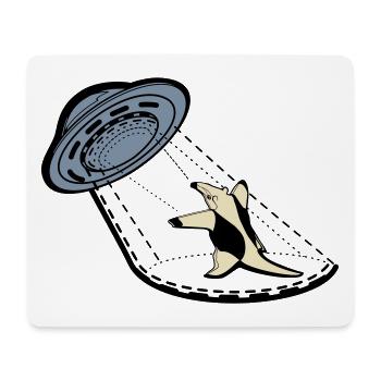 Tamandua Little anteater against UFO - Mouse Pad (horizontal) - white - Front