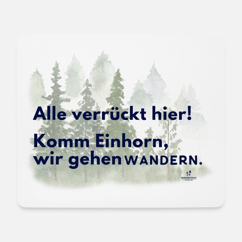 Alle Verrückt hier - Mousepad (Querformat) - Weiß