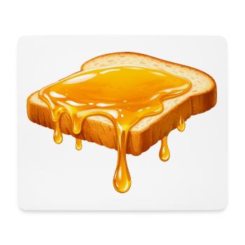 Illustration Honig auf Weißbrot  - Mousepad (Querformat) - Weiß - Vorne
