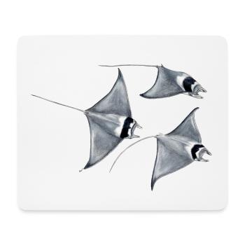 Stingray - Raie manta - rayons poissons diable manta - Tapis de souris (format paysage) - blanc - Devant