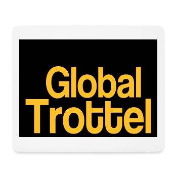 Global Trottel Flache Erde Erde Flacherdler Shirt - Mousepad (Querformat) - Weiß - Vorne