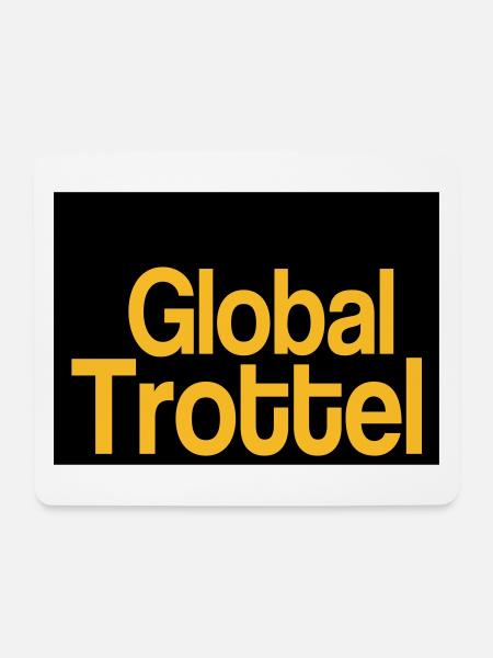 Global Trottel Flache Erde Erde Flacherdler Shirt - Mousepad (Querformat) - Weiß