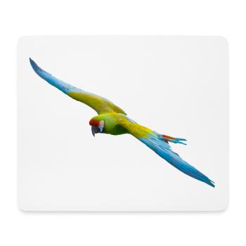Parrot, Little Soldier's Macaw Flying, Natural - Mouse Pad (horizontal) - white - Front