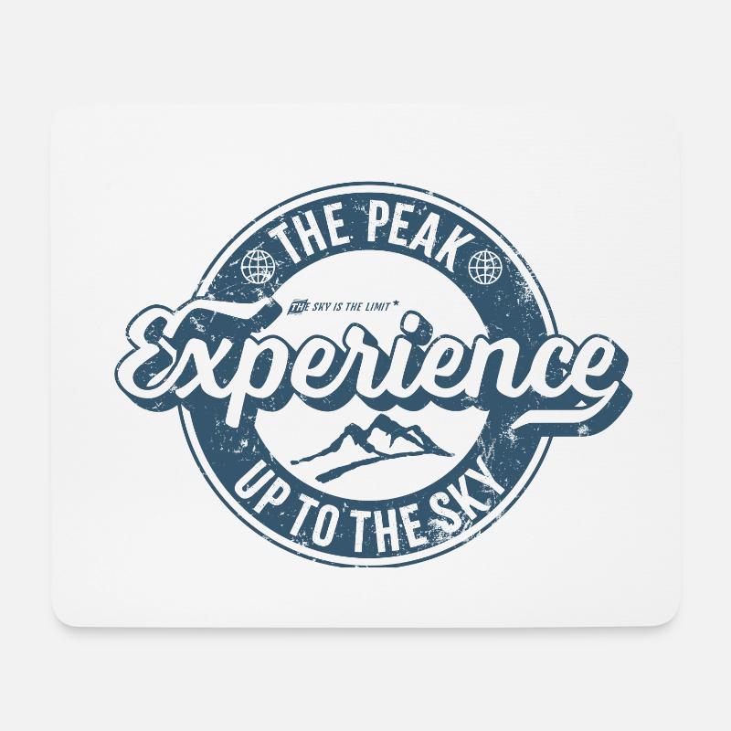 Peak Experience Retro Label - Mouse Pad (horizontal) - white