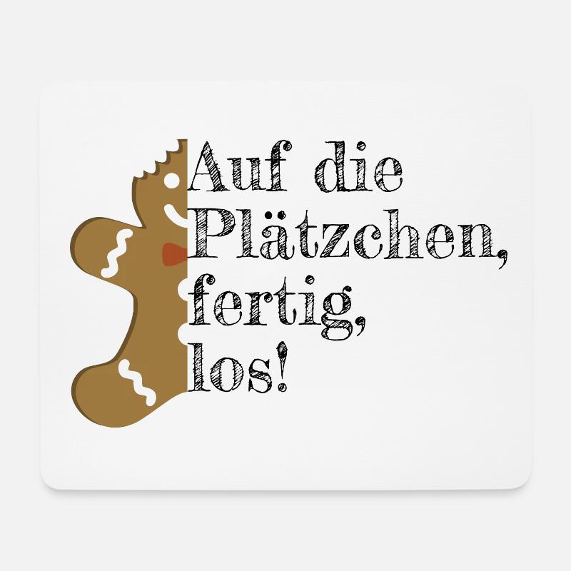 Weihnachten Plätzchen backen - Mousepad (Querformat) - Weiß
